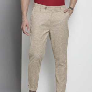 Men's Slim Fit Mid Rise Super Premium Wrinkle Free Casual Trouser Chinos