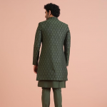 Men's Kurta Indo-Western Sherwani Churidar Set